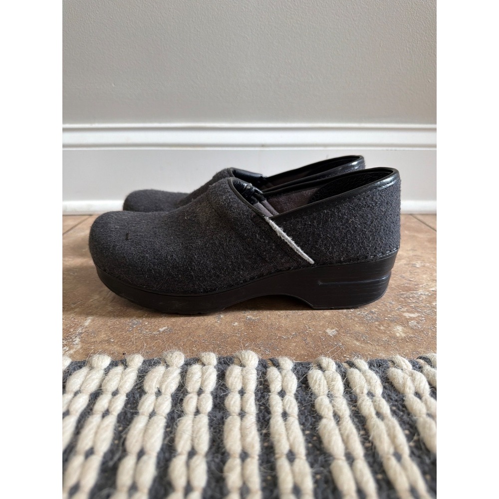 Dansko Vegan Women's Clogs EU40 US 9.5-10 Grey Wool Felt Casual Slip On Shoes